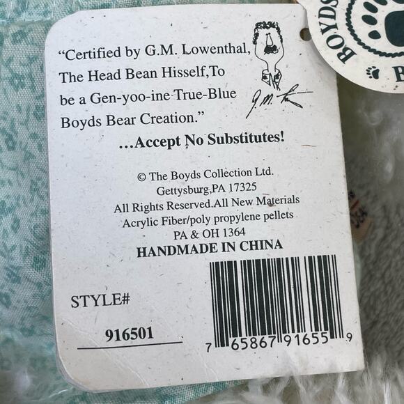 Boyds Bears Plush Juniper Bunnyhug White Rabbit TAGS #916501 Stuffed Animal Toy - Picture 11 of 16